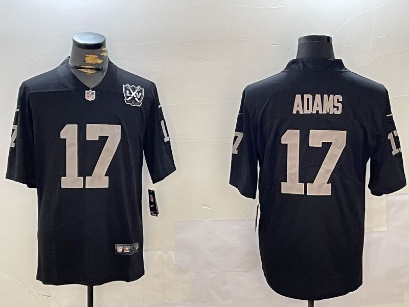 Men Oakland Raiders #17 Adams Black Second generation 2024 Nike Limited NFL Jersey style 3